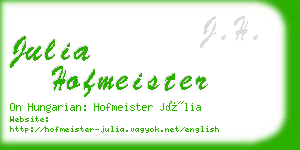 julia hofmeister business card